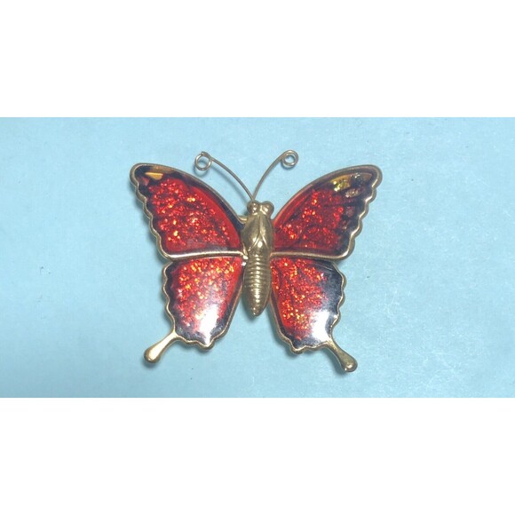 Butterfly -Collectible Enameled Refrigerator Magnet - Picture 1 of 2
